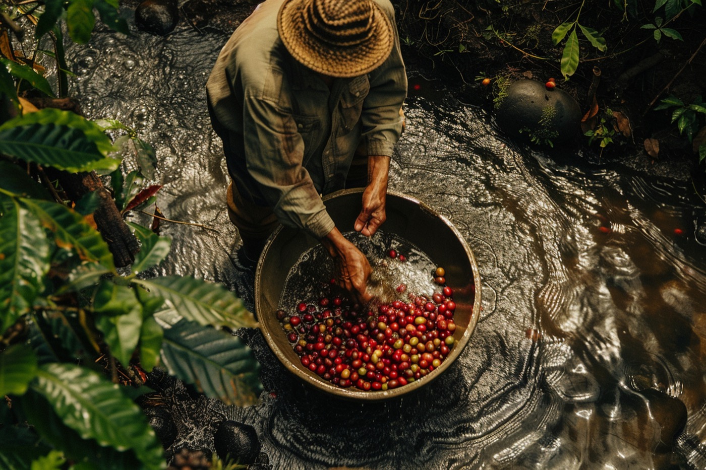 Sơ chế rửa cà phê